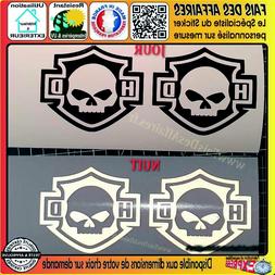 2 stickers autocollant r&eacute;tror&eacute;fl&eacute;chissants harley davidso
