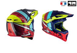 Enduro Adulte S818 Bleu Jaune Fluo Rouge Brillant Homologu&eacute;