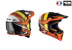 Enduro Adulte  S818 Noir Rouge Orange Homologu&eacute;