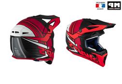 Enduro Adulte  S818 Noir Rouge Mat Homologu&eacute;
