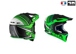 Enduro Adulte  S818 Noir / Vert Mat Homologu&eacute;