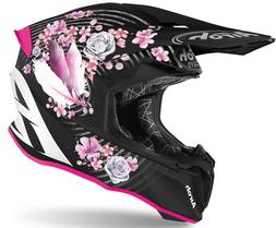 Cross Airoh Twist 2.0 Mad Fleurs S Lady Helmet Casque Off Ro