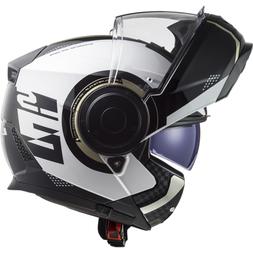 CASQUE LS2 FF902 SCOPE MODULABLE ARCH GLOSS WHITE TITANIUM E