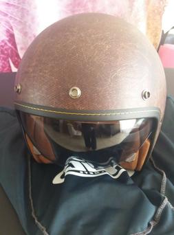 Casque HJC FG-70s Vintage marron effet cuir