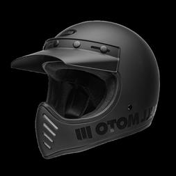 Casque Helm Casque Helmet Bell Moto-3 Blackout Matte / Brill