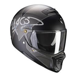 Casque Helmet Scorpion Exo HX1 Taktic Mat Black Noir Argent 