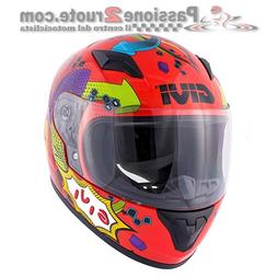 Scooter Givi Junior 4 Rouge Enfant B&eacute;b&eacute; Integral Helm Full