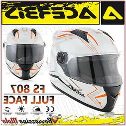Scooter Full Face Blanc Orange Taille Xs