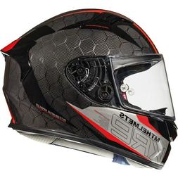 Casque Int&eacute;gral MT Helmet Kre Fum&eacute;e Carbone Rouge Taille M