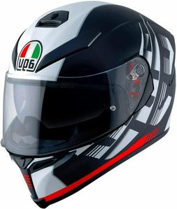 Casque AGV Int&eacute;grale Fibre K5 S Darkstorm Matt Black/Red Ro
