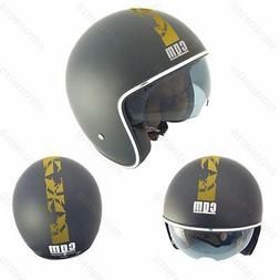 Casque Jet Cgm Vintage Negro Mate &Eacute;toile Army Ou XS S M L X