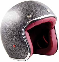 Casque Jet Vintage STORMER Paillettes Noir - Taille M