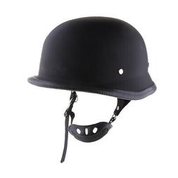 Chopper Cruiser Biker R&eacute;tro Demi-visage Noir Mat Dot S