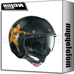 casque moto jet n21 star skull flat