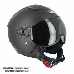 / Scooter Jet S779 Leov Aviator Noir Mat Avec Visi&egrave;re Fum&eacute;