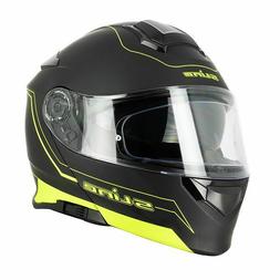 Casque Moto/scooter Modulable Sifam S550 Noir/Jaune MAT Doub