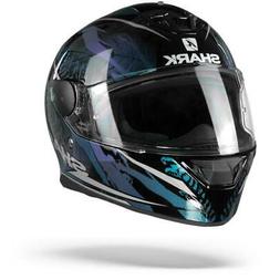 Shark D-Skwal 2 Shigan Noir Violet Paillettes, Casque Moto, 