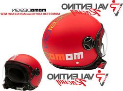 MOMO Design Casque B&eacute;b&eacute; Enfant Jet Fgtr Rouge Matt - Rouge