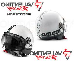 MOMO Design Casque Fgtr CLS Classic Blanc Brillant / Black T
