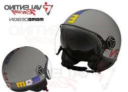 MOMO Design Fgtr Classic Casque Jet Multicolore Grey Matt Ta