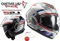 LS2 FF900 Casque Valiant II Revo Blanc Rouge Blue - Bleu Mes