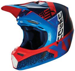 Cross Mx Casque - Rouge/bleu Enduro V&eacute;lo Vtt Bmx Mips