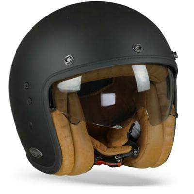 belfast luxe noir mat casque motocycle jet