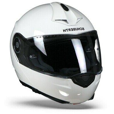 c3 pro blanc brillant casque moto modulable