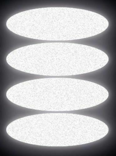 casque 4 bandes moto reflechissante autocollant ovale