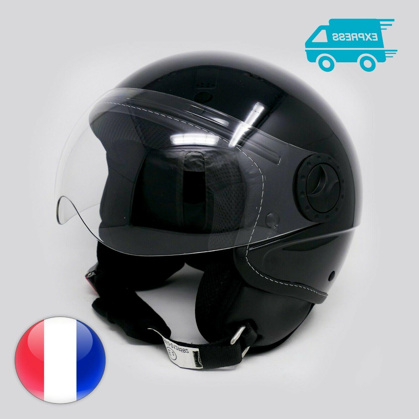 casque bol 515 noir brillant jet moto