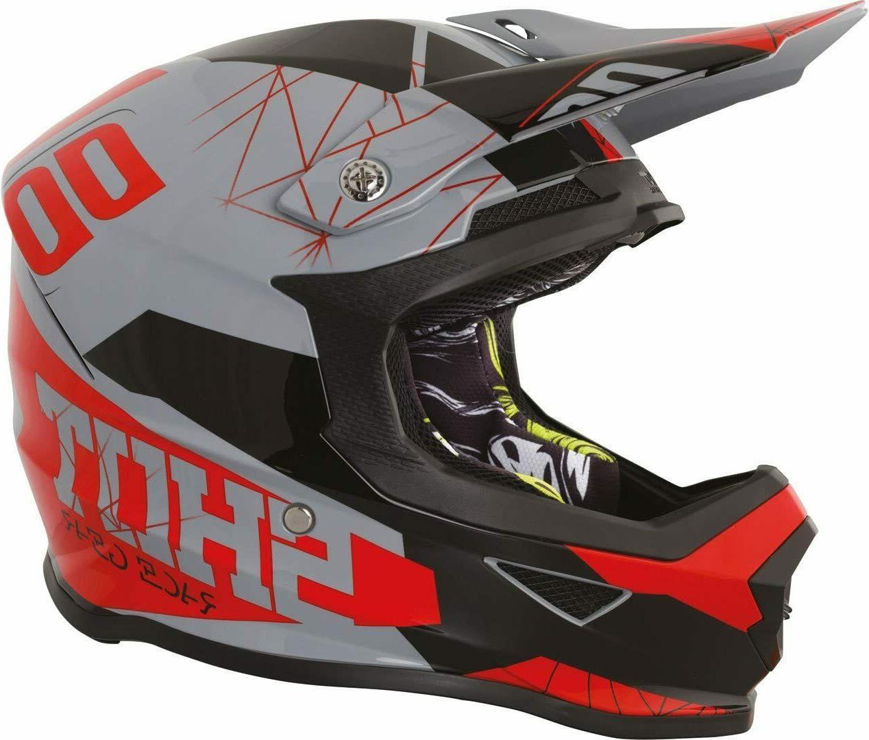 casque cross shot furious spectre noir rouge