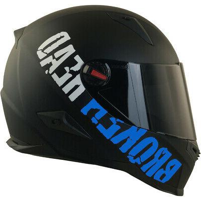 casque de moto beproud bleu kit avec