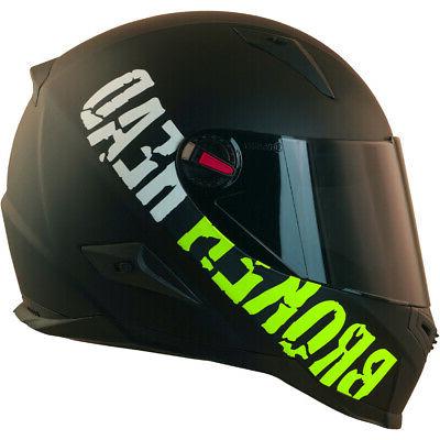 casque de moto beproud vert kit avec