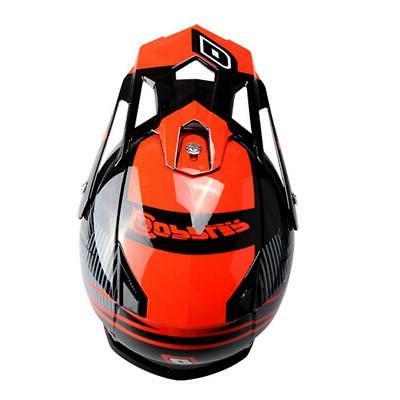 casque de moto cross noir et rouge