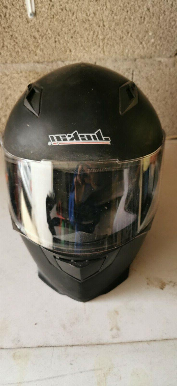 casque de moto integral noir taille m
