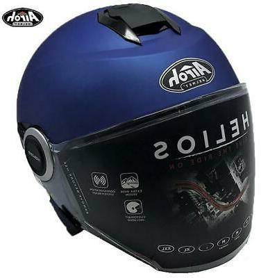 casque de moto jet en hrt helios