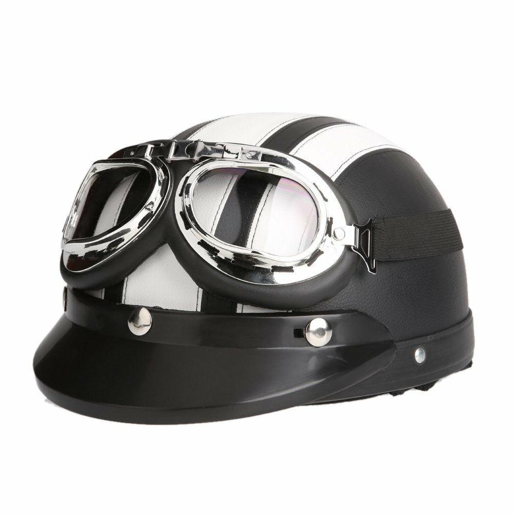 casque de moto scooter vintage retro cuir