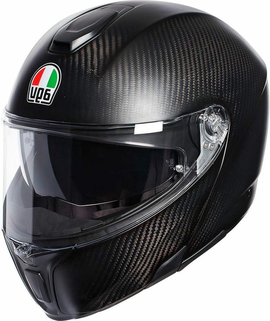 casque de moto sport modulaire matt carbone