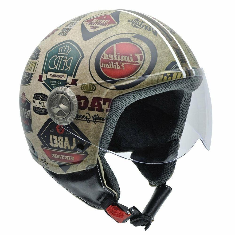 casque de moto vintage illustrations etiquettes retro