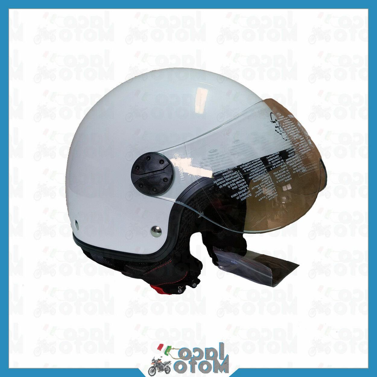 casque demi jet moto scooter avec visiere