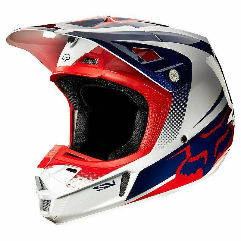 casque enduro motocross v2 imperial rouge blanc
