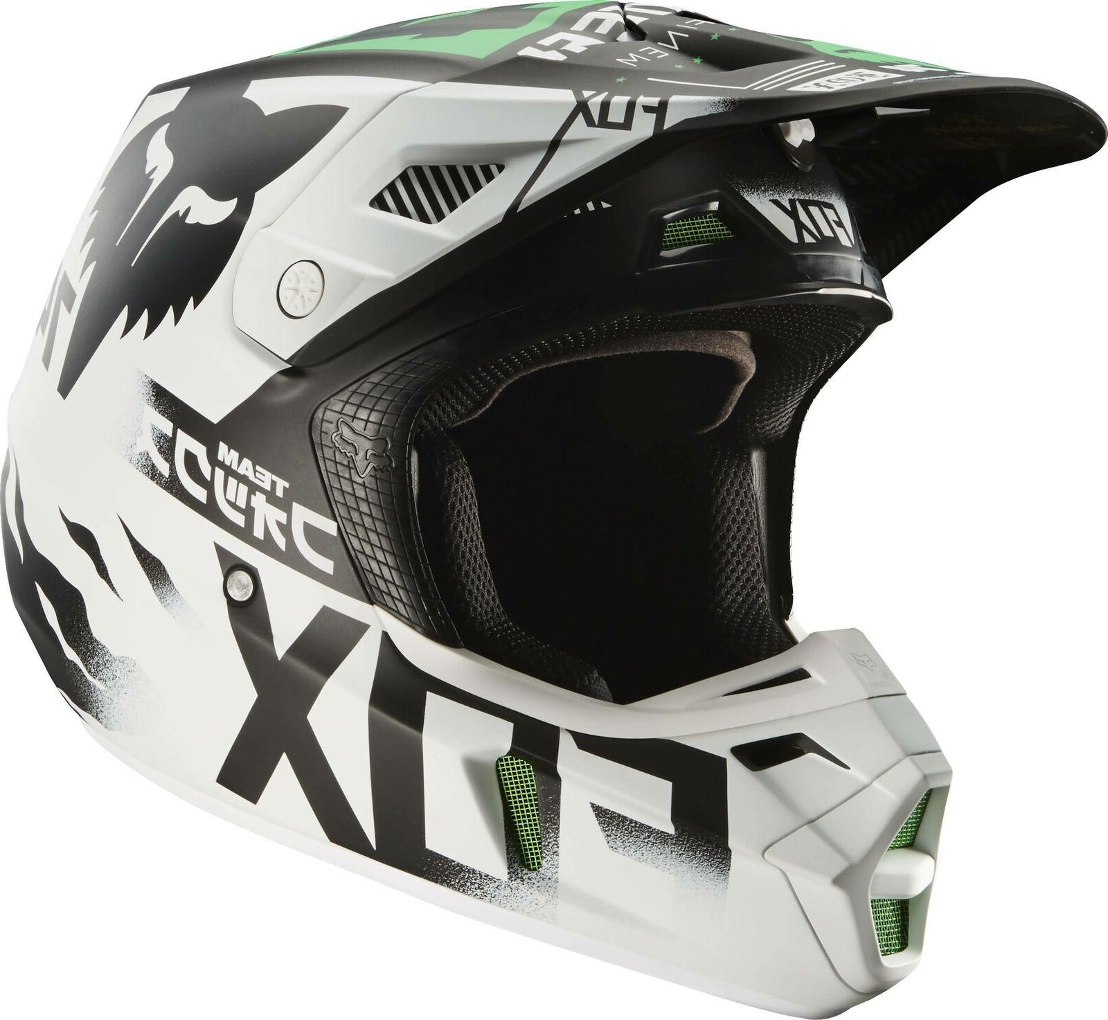 casque enduro motocross v2 union blanc noir