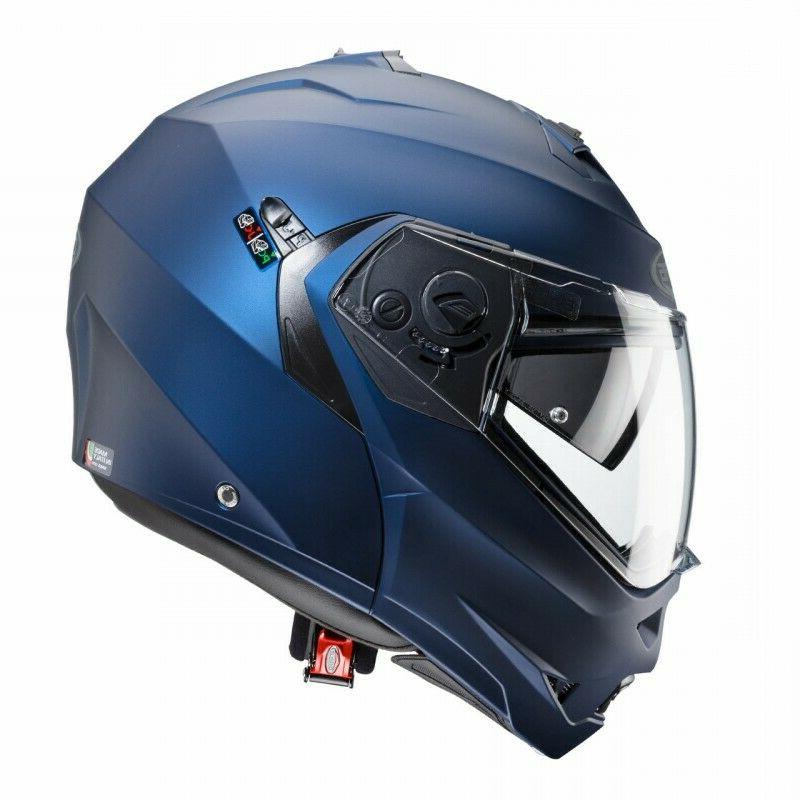 casque helmet casque moto duke bleu mat