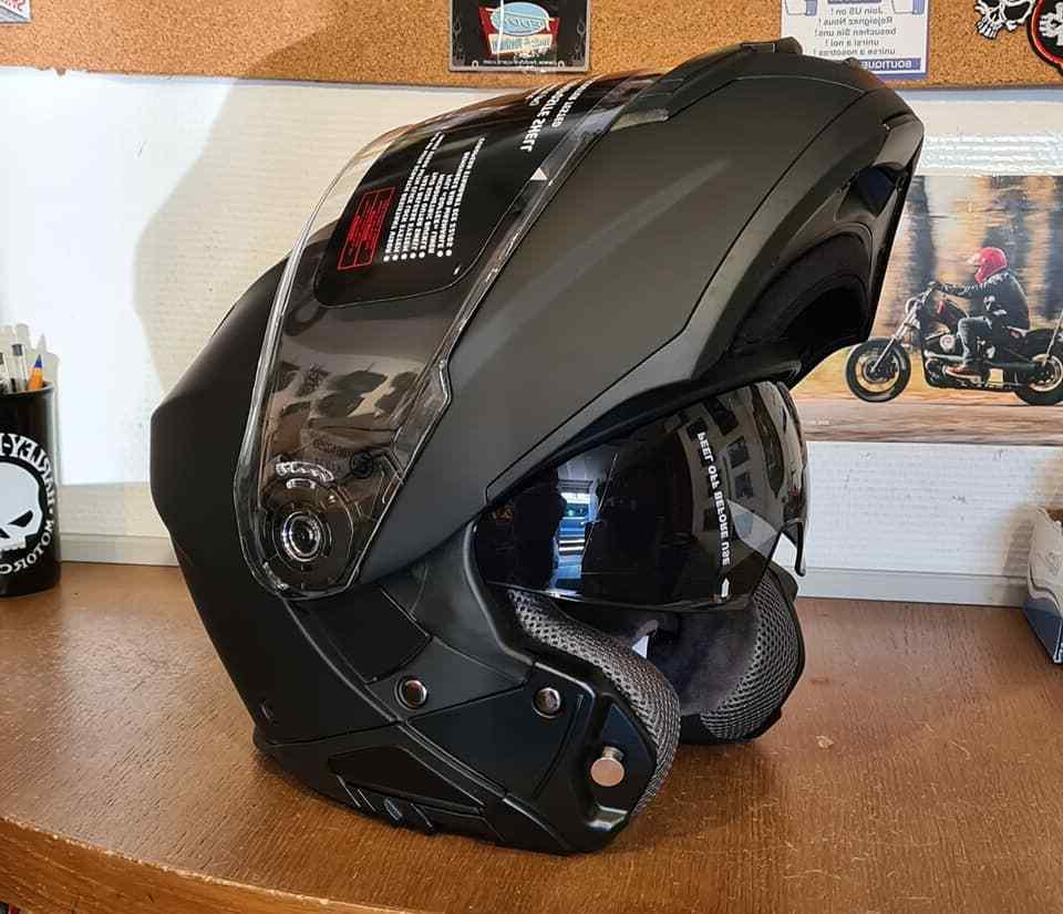 casque integral modulable noir mat pour 2