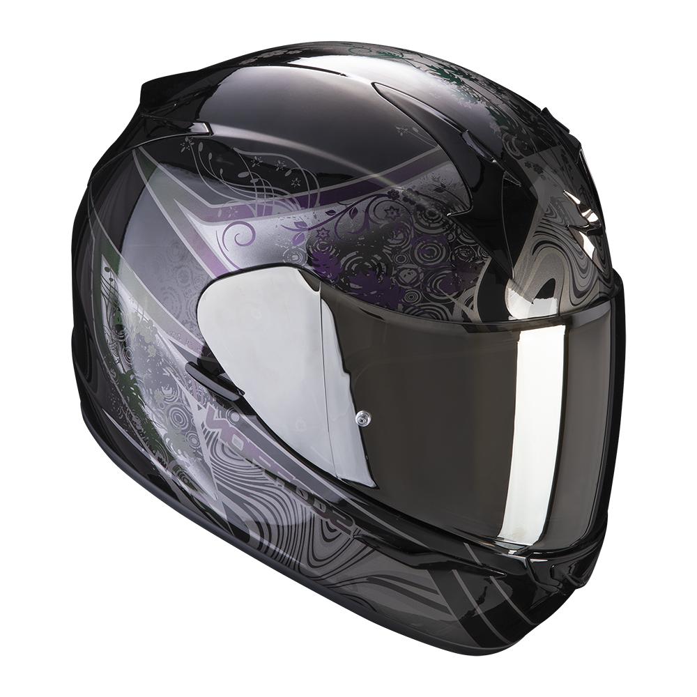 casque integral moto exo 390 clara noir