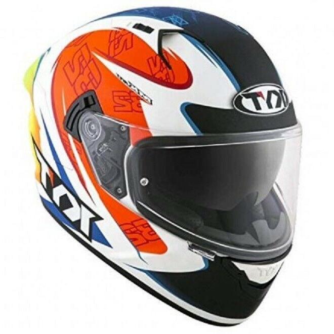 casque integral moto nfr beam orange noir