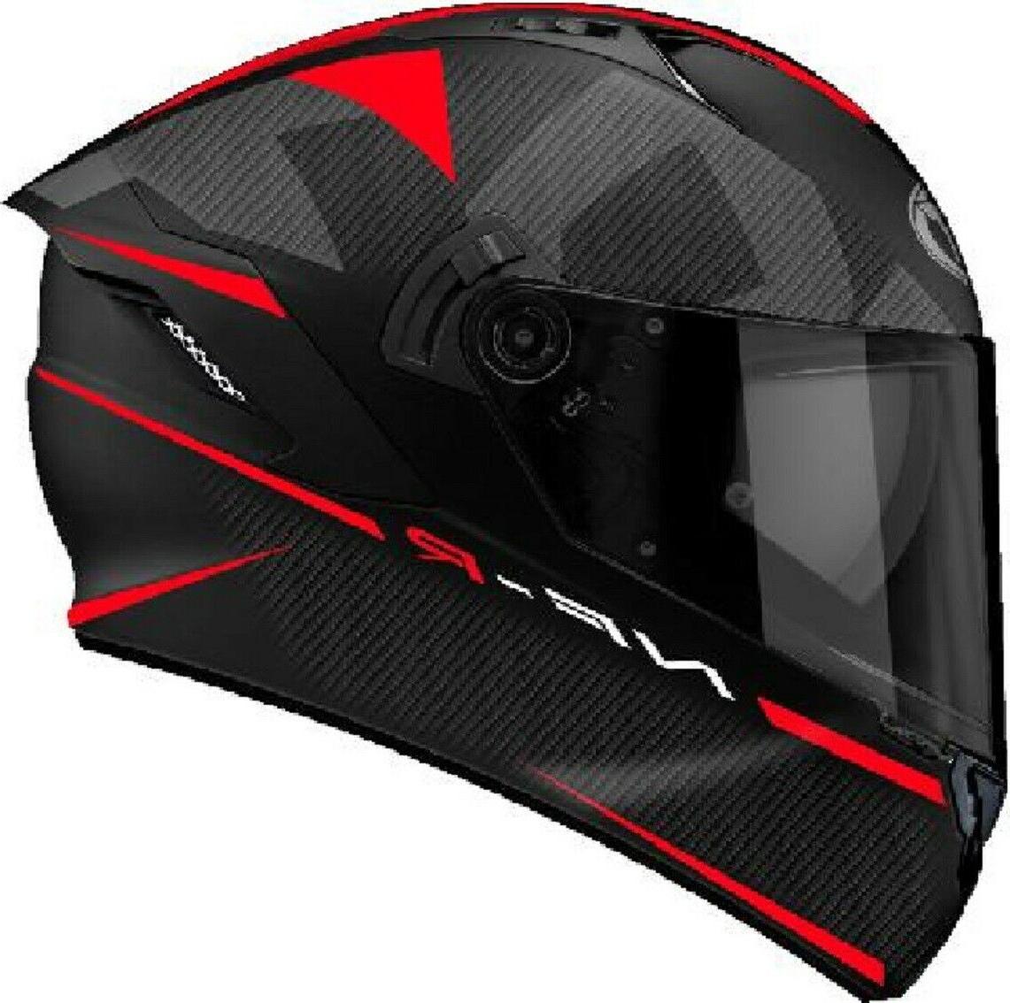casque integral moto nfr logos matt rouge