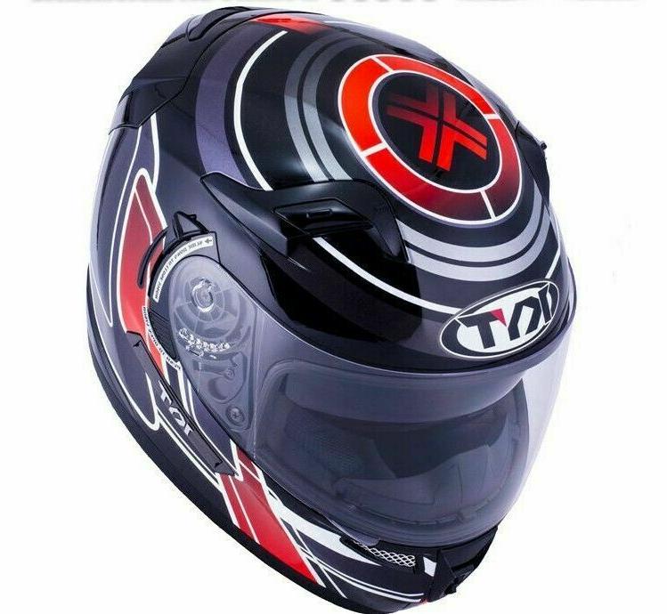 casque integral moto venom carre black rouge
