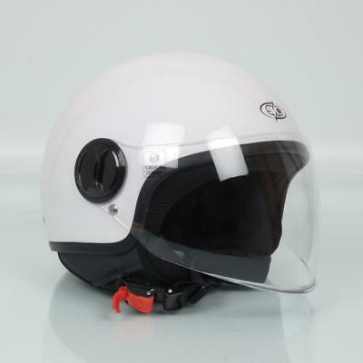 casque jet lift blanc brillant homme femme