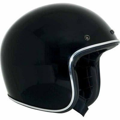 casque jet moto fx76 vintage noir chrome